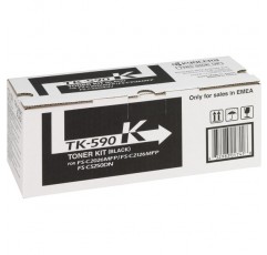 Kyocera 토너 카트리지 TK-590 K - 검정 - 7.000페이지 고용량 정품 고급 프린터 토너 - 1T02KV0NL0 - 0T2KVANL - FS-C2026MFP/FS-C2026MFP+/FS-C2026MFP+/FS-C2126MFP/FSMFP5+용 / 에코시스 M6026cidn / M6