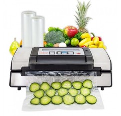 Nesco Deluxe Food VS-12 진공 실러, 130와트, 키트 백 및 보기 뚜껑, 컴팩트, 실버