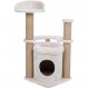 TRIXIE Nayra Scratching Post with Condo, Two Platforms, Dangling Bobble, Taupe, 높이 83cm