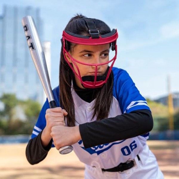 Dinictis 소프트볼 페이스 마스크, 가볍고 편안하며 넓은 시야 시야, 내구성 있고 안전한 페이스 가드, 프리미엄 보호 소프트볼 야수 마스크