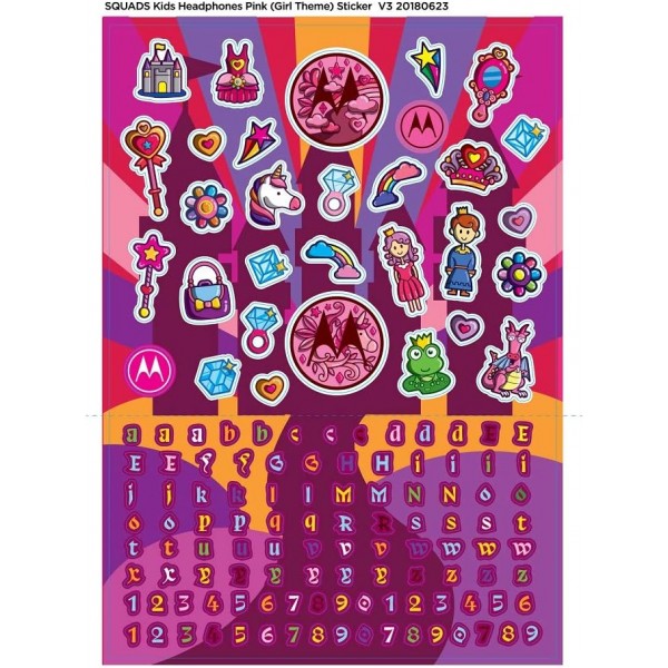 Motorola Lifestyle Squads 200 - 유선 아동용 헤드폰 - 85dB의 제한된 음량, 유연성과 내구성, 청력 보호 및 음악 공유 기능, 항알레르기 쿠션(BPA-free) - 핑크 SQUADS200 PINK
