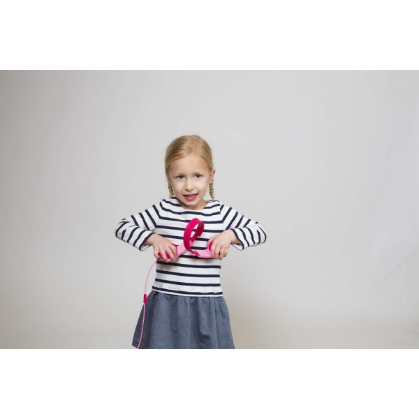 Motorola Lifestyle Squads 200 - 유선 아동용 헤드폰 - 85dB의 제한된 음량, 유연성과 내구성, 청력 보호 및 음악 공유 기능, 항알레르기 쿠션(BPA-free) - 핑크 SQUADS200 PINK