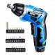 ‎DNA MOTORING TOOLS-00236 충전식 3.6V 무선 전기 드라이버 도구 키트(LED 작업등 포함), 파란색