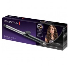 Remington curling iron small curls [19mm] Pro Sprial Curl(4중 보호, 정전기 방지 세라믹 전기석 코팅) - 클램프가 있는 최대 210°C의 디지털 디스플레이, 단단하고 정의된 링렛, CI5519 