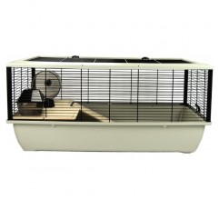 Little Friends Grosvenor Rat and Hamster Cage with 나무 받침대 및 사다리 그레이 싱글