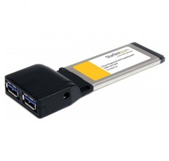 StarTech.com 2포트 ExpressCard SuperSpeed ​​USB 3.0 카드 어댑터(UASP 포함) - USB 3.0 컨트롤러 - USB 3.0 ExpressCard - USB 3.0 어댑터(ECUSB3S22) 34mm ExpressCard 34mm Express 카드