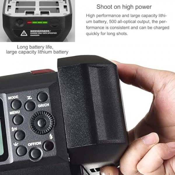 Godox AD600BM 실외 플래시 Bowens 마운트 600Ws GN87 HSS 스트로브 라이트, 2.4G 무선, 8700mAh 배터리, 0.01-2.5초 내에 500회 최대 전력 플래시 재활용 제공