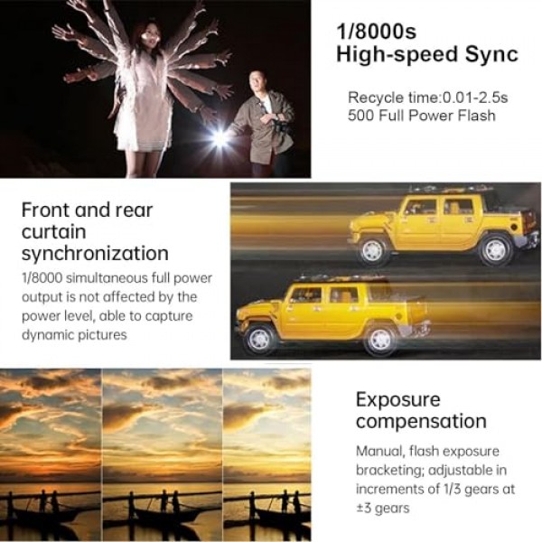 Godox AD600BM 실외 플래시 Bowens 마운트 600Ws GN87 HSS 스트로브 라이트, 2.4G 무선, 8700mAh 배터리, 0.01-2.5초 내에 500회 최대 전력 플래시 재활용 제공