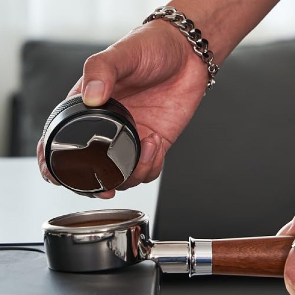 54mm 커피 분배기 및 탬퍼, 듀얼 헤드 커피 레벨러는 54mm Breville Portafilter,Professional Espresso Hand Tamper에 적합합니다.