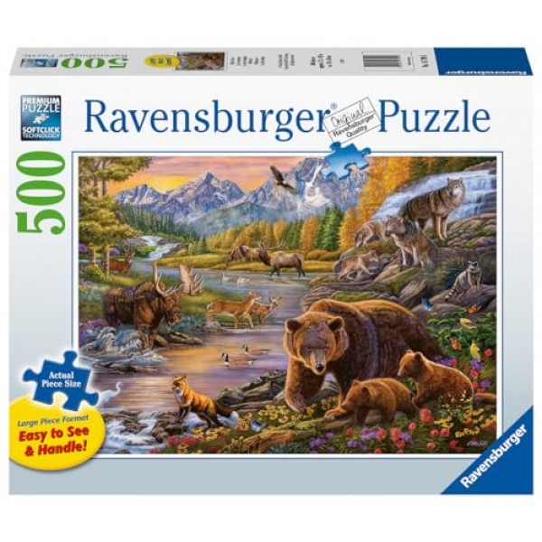 Ravensburger Wilderness 500피스 성인용 대형 직소 퍼즐 - 16790 - 모든 조각은 독특하며 소프트클릭 기술로 조각이 완벽하게 맞습니다.