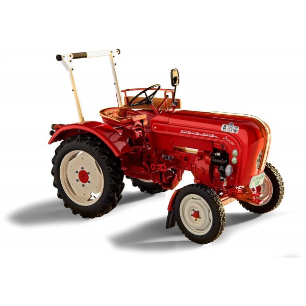 Revell 07823 트랙터 Porsche Junior 108 Farming Simulator Edition, 직접 조립할 수 있는 트랙터의 전설, 쉬운 클릭 시스템을 갖춘 초보자를 위한 1:24, 10.7cm 모델 키트, 컬러 부품, 빨