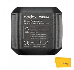 GODOX WB87A 리튬 배터리 팩 AD600BM AD600B AD600 AD600M 스트로브 플래시, 충전식 리튬 이온 배터리 교체 DC 10.8V/9000mAh(WB87A는 WB87의 업데이트 버전입니다)
