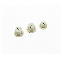 KIAISH 재즈 J 베이스용 오래된 흰색 황동 인서트 미국 사양 1/4 크고 작은 손잡이 베이스 손잡이 3개 세트