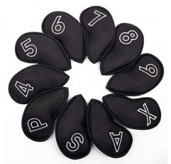 Barudan Golf 경량 골프 클럽 커버 헤드 커버 헤드 커버 클럽 보호 장치 10Pcs/Pack - 대형 표준 크기용 메쉬 및 폼 제작 소형 - 실내 및 실외 골프 장비