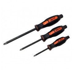 RW 0059-011 RiftWild Professional JIS #1#2#3 스크루드라이버(일본 산업 표준) S2 공구강 스크루드라이버(3개 세트) 소형 중형 대형 미터법 풀탱 솔리드 샤프트 스크류 드라이버