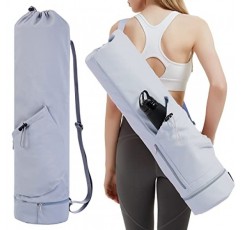 물병 주머니와 바닥 젖은 주머니가있는 sportsnew 요가 매트 가방, 운동 요가 매트 캐리어 다기능 보관 가방