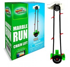 Marble Genius 자동 체인 리프트 - 흥미진진한 미로, 트랙 및 레이스를 만들기 위한 완벽한 Marble Run 액세서리 추가 세트 - 끝없는 재미와 창의성, Marble Racing의 스릴을 경험