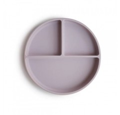 Mushie 실리콘 흡입 플레이트 | BPA Free 논슬립 디자인(소프트 라일락)
