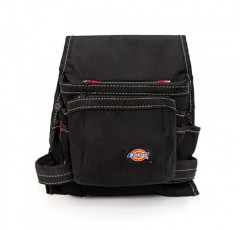 Dickies 8포켓 캔버스 도구 및 작업 벨트용 유틸리티 파우치, 패스너 포켓, 해머 루프, 2인치 벨트 루프, 블랙