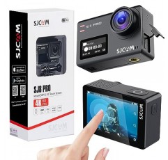 SJCAM SJ8Pro 액션 카메라 4K 60fps, WiFi + 원격 제어 + 2.33인치 터치스크린 170° FOV 8X 줌 6축 EIS, 32G SD 카드 및 키트가 포함된 수중 40M 방수 헬멧 카메라