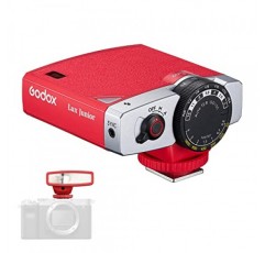 Godox Lux 주니어 레트로 카메라 플래시 스피드라이트 6000K±200K GN12 자동 및 수동 모드 1/1-1/64 플래시 호환 Sony,Canon,Nikon,Fujifilm,Olympus, 내장 2.4G 무선 X 시스템(빨간색)