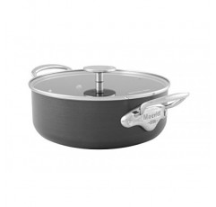 Mauviel M'stone3 863075 뚜껑이 있는 원형 팬 24cm 양극 산화 알루미늄