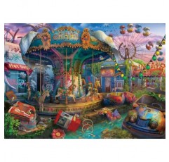 Ravensburger Abandoned 시리즈: Gloomy Carnival 성인을 위한 1000피스 직소 퍼즐 - 12000487 - 수제 도구, 독일산, 모든 조각이 완벽하게 들어맞음