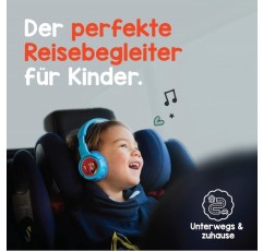 Kekz 스타터 세트 Drix Blue: Kekz 헤드폰 포함 Cookie Crew 오디오 칩(3세 이상 어린이용 헤드폰. 이동 중 및 집에서 사용하기에 적합한 여행용 헤드폰. 다운로드, 휴대전화 및 