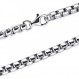 Materia SA-92 베네치아 체인 925 실버 남성용 팔찌 5 mm 팔찌 체인 솔리드 로듐 도금 19 20 21 22 23 cm