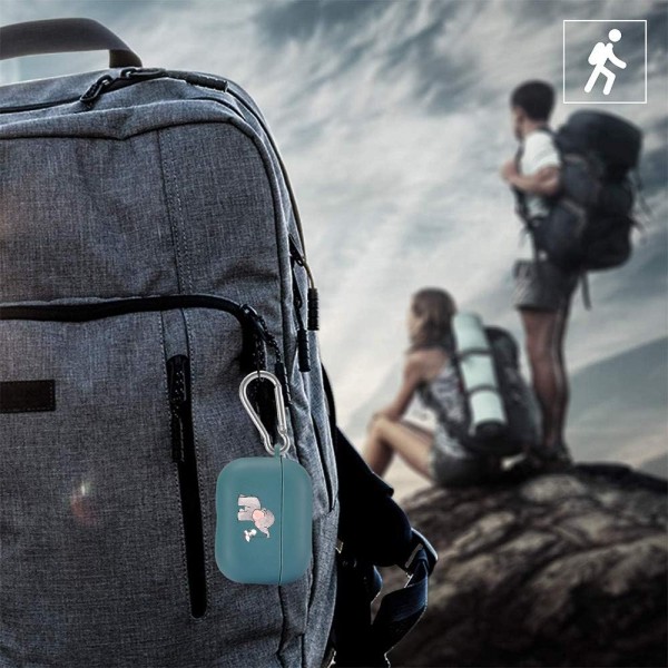 열쇠 고리가있는 Airpods Pro 용 LuGeKe 케이스 Kawaii 귀여운 동물 소프트 충격 방지 보호 커버 소년 소녀 용 디자인이있는 멋진 충전 케이스 여성 남성 키즈 airpods pro cute ele