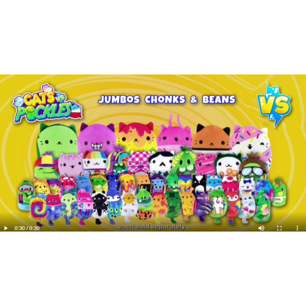 새끼 고양이 대 작은 오이 - 미스터리 가방 - 6팩 - 3인치 콩으로 가득 찬 질퍽한 봉제인형! 스타킹 속, 안절부절 장난감 또는 감각 장난감으로 수집하세요 - 어린이, 소