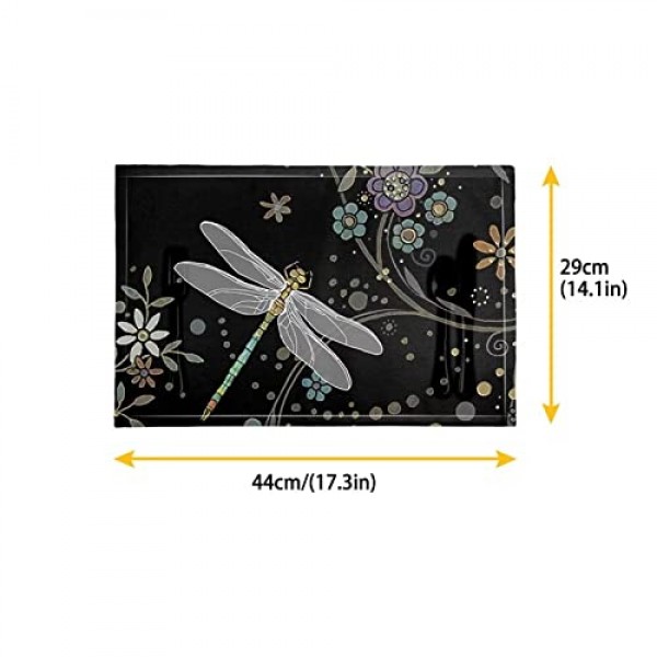 BIGCARJOB 잠자리 Placemats 6 개 꽃 잠자리 코튼 린넨 장소 매트 세트 농가 계절 홈 장식 주방 저녁 식사 테이블 파티