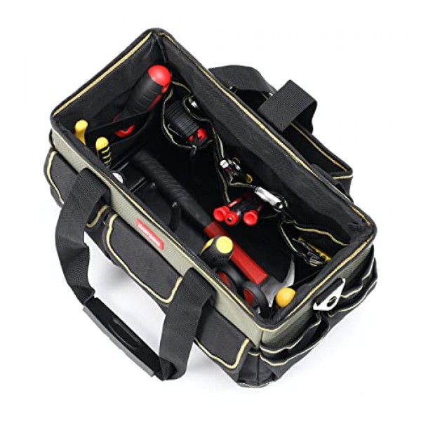 손잡이가 달린 공구 토트백, 공구 가방 정리함, 전동 공구 가방, HVAC 공구 가방, 공구 캐디, 전기기사용 공구 가방, 전기 및 유지보수 공구 가방(17인치)