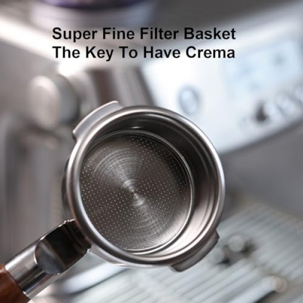 Breville 이중 보일러 Oracle과 호환되는 58mm Bottomless Portafilter, Oracle Touch 2 이어, 58mm 필터 바구니 용량 22g