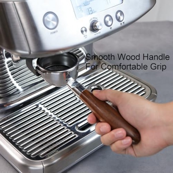 Breville 이중 보일러 Oracle과 호환되는 58mm Bottomless Portafilter, Oracle Touch 2 이어, 58mm 필터 바구니 용량 22g