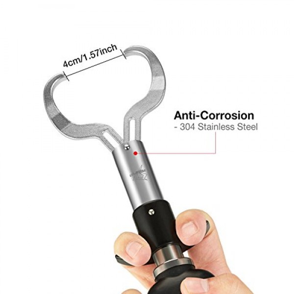 디지털 물고기 규모를 갖춘 Piscifun 물고기 그리퍼, 메모리 기능 낚시 규모, 최대 10세트의 무게 절약, 내염수성, 휴대용 스테인레스 스틸 물고기 립 그리퍼, 낚시 장비 