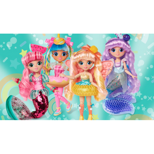 Sunny Days Entertainment Fidgie Friends Dandelion Wishes – 스트레스 볼 스커트가 있는 나비 날개 팝 | Fidgets가 있는 10.5인치 패션 인형 | 어린이를 위한 감각 장난감