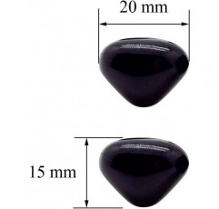 Dtaeye 안전 코 크로 셰 뜨개질 동물을위한 100 pcs 코 15x20mm 테디 베어 코 플라스틱 안전 코 플라스틱 삼각형 코 테디 베어 만들기를위한 와셔가있는 diy 플라스틱 코