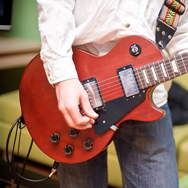 Nuanchu 20 조각 일렉트릭 기타 손잡이 탑 햇 볼륨 톤 조절 손잡이 기타 손잡이 속도 조절 손잡이 기타베이스 악기 부품 교체 용 빈티지 페달 조절 손잡이, 5 색