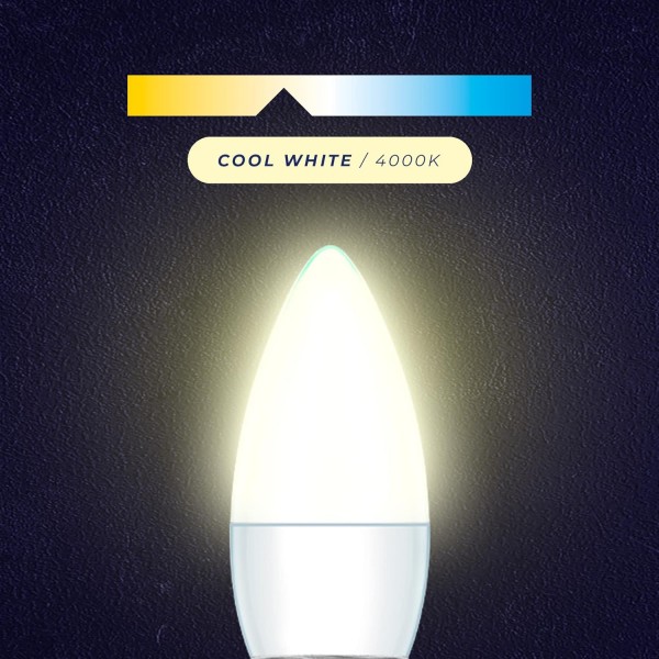 Maxim LED 양초 총검 캡(쿨 화이트) - 3watt(25watt)(팩 10), 25MLCBCCW5X10 팩 1 - 10개 카운트 전구 쿨 화이트