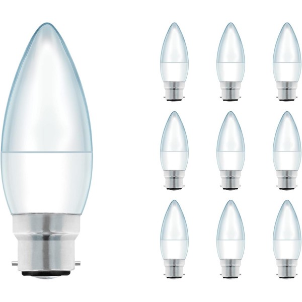 Maxim LED 양초 총검 캡(쿨 화이트) - 3watt(25watt)(팩 10), 25MLCBCCW5X10 팩 1 - 10개 카운트 전구 쿨 화이트