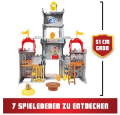 Paw Patrol, Rescue Knights Knight's Castle Headquarters, 추격전이 포함된 11피스 플레이 세트, 미니 드래곤 및 다양한 액세서리, 3세 이상 어린이용 장난감