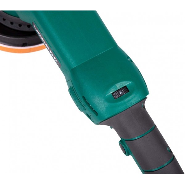 VONROC 편심 폴리셔 세트/듀얼 액션/폴리셔 세트 - 상수 전자장치 - 소프트 스타트 - 150mm - 1050W - 4개의 폴리싱 패드, 백킹 디스크 및 4개의 폴리싱 디스크가 포함된 백 포