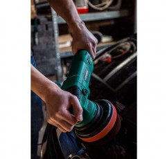 VONROC 편심 폴리셔 세트/듀얼 액션/폴리셔 세트 - 상수 전자장치 - 소프트 스타트 - 150mm - 1050W - 4개의 폴리싱 패드, 백킹 디스크 및 4개의 폴리싱 디스크가 포함된 백 포