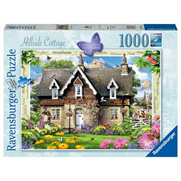 Ravensburger Country Cottage Collection No.15 Hillside Cottage 12세 이상 성인 및 어린이를 위한 1000피스 직소 퍼즐