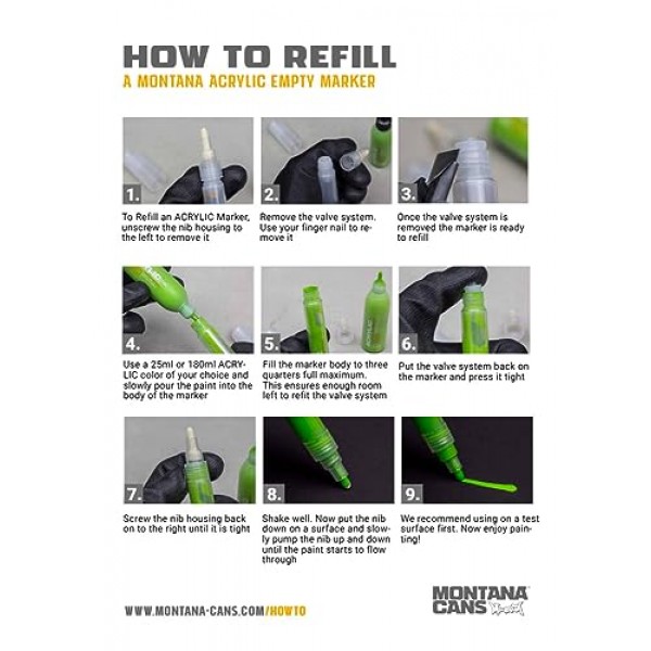 Montana 캔 Montana 아크릴 페인트 마커, 2mm, 고급 펜촉, 쇼크 브라운 다크(045388)