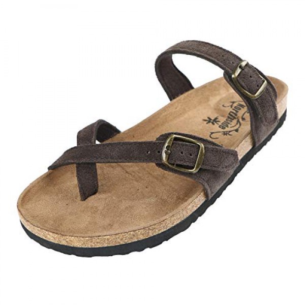 Northside 여성 Anya 가죽 스트랩 코르크 샌들