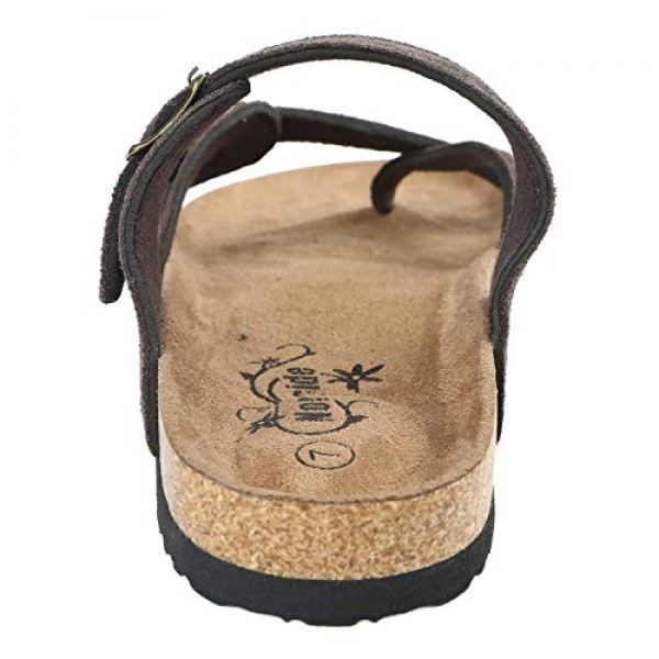 Northside 여성 Anya 가죽 스트랩 코르크 샌들