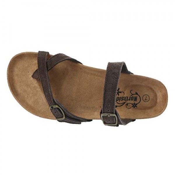 Northside 여성 Anya 가죽 스트랩 코르크 샌들