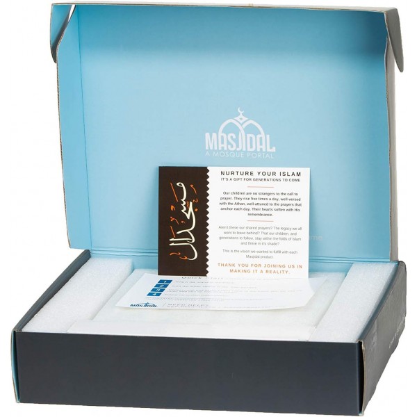 Masjidal Next Gen 14 Athan Clock Frame-Sync with local Masjid, Quran Dikhr Hadith 벽 이슬람 기도 시계 장식 Azan Adhan Clock Black 14 인치